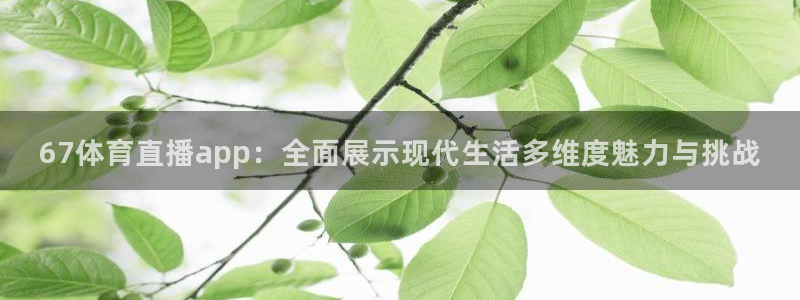 67体育直播app：全面展示现代生活多维度魅力与挑战